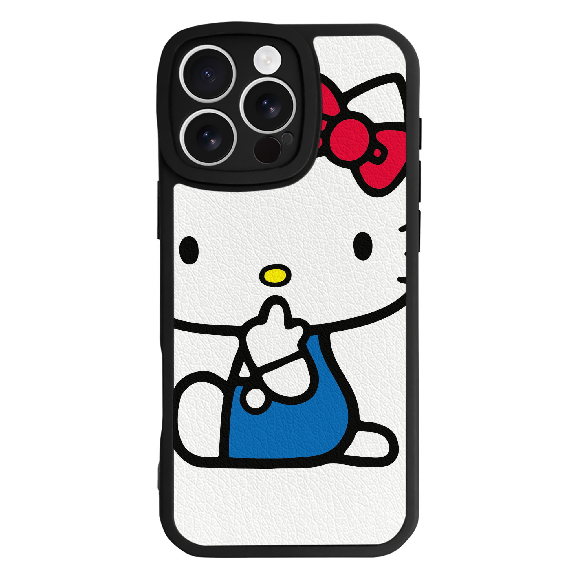 （画像用） Hello Kitty ハローキティ 【iPhone 16シリーズ対応】シリコンスマホケース（レザー調） 材質：シリコン
